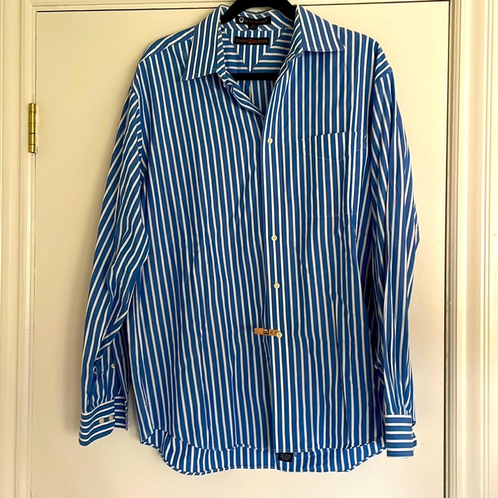 Tommy Hilfiger blue & white stripe button down